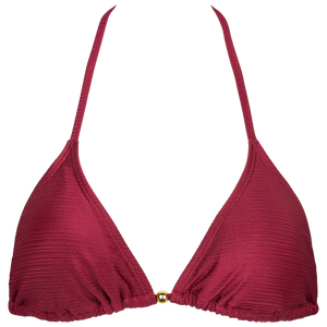 rød bikini top med guld perle
