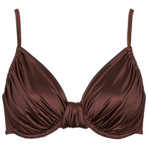 Brun bikinitop med bøjle