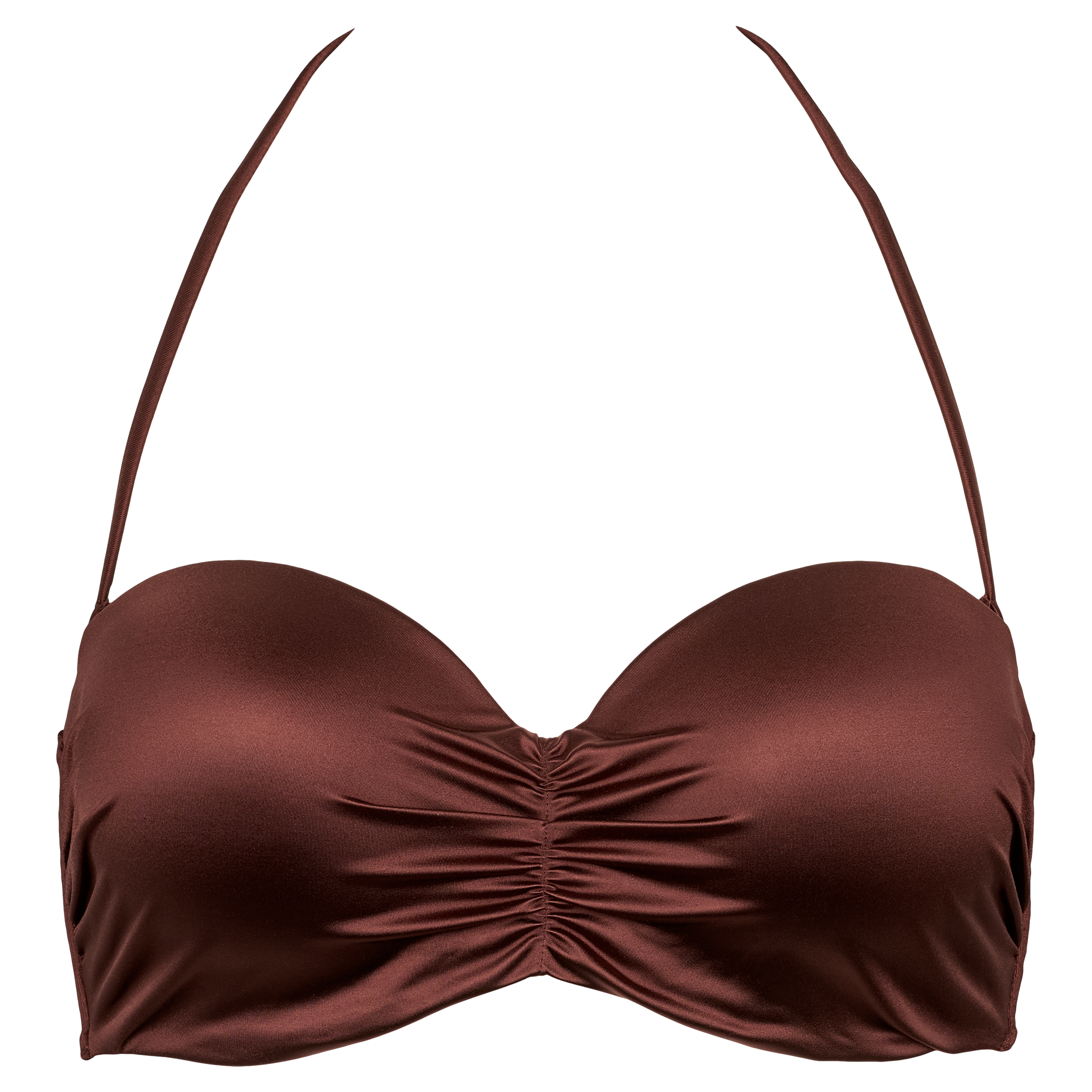 Brun bandeau bikinitop