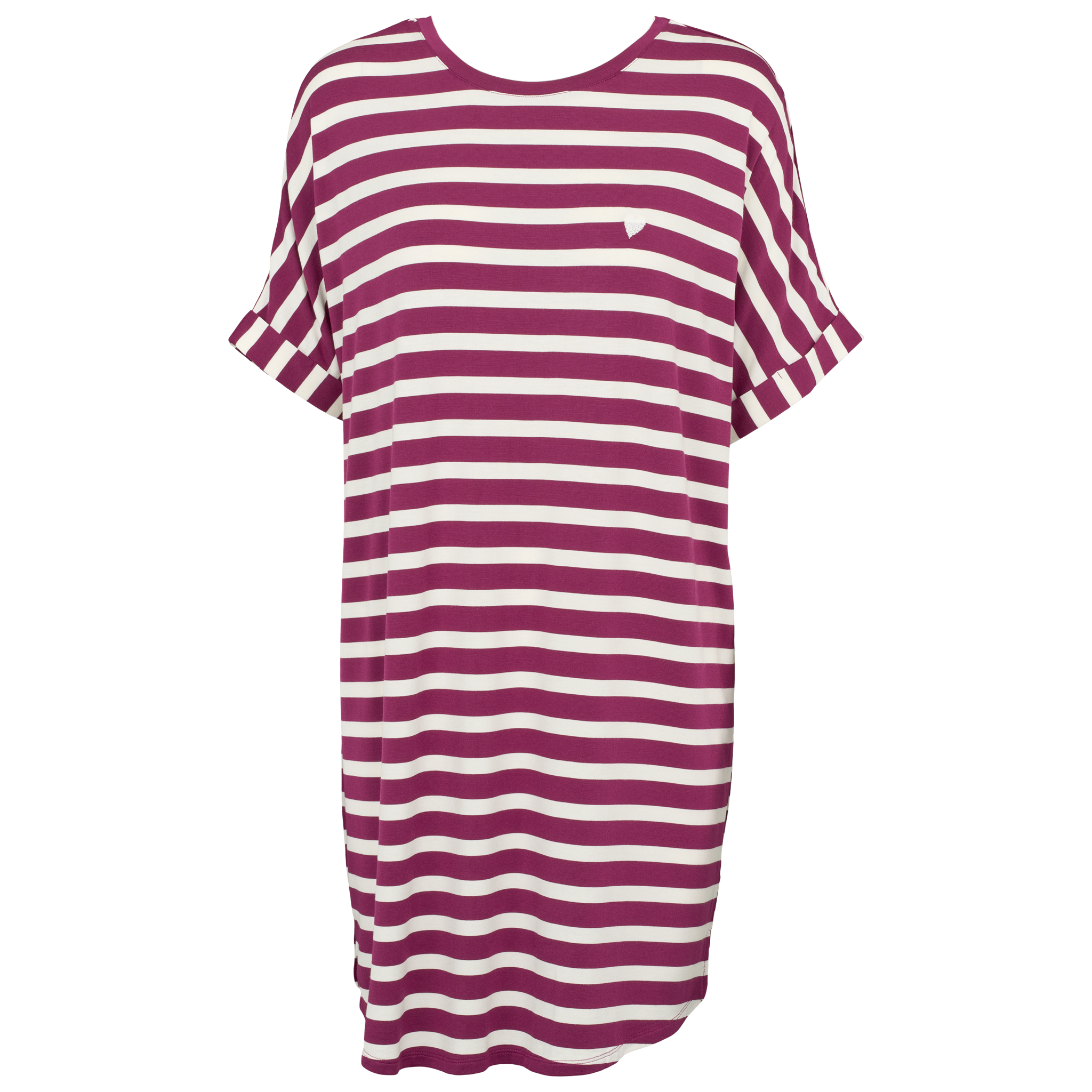 Softness stripe big shirt - Purple potion