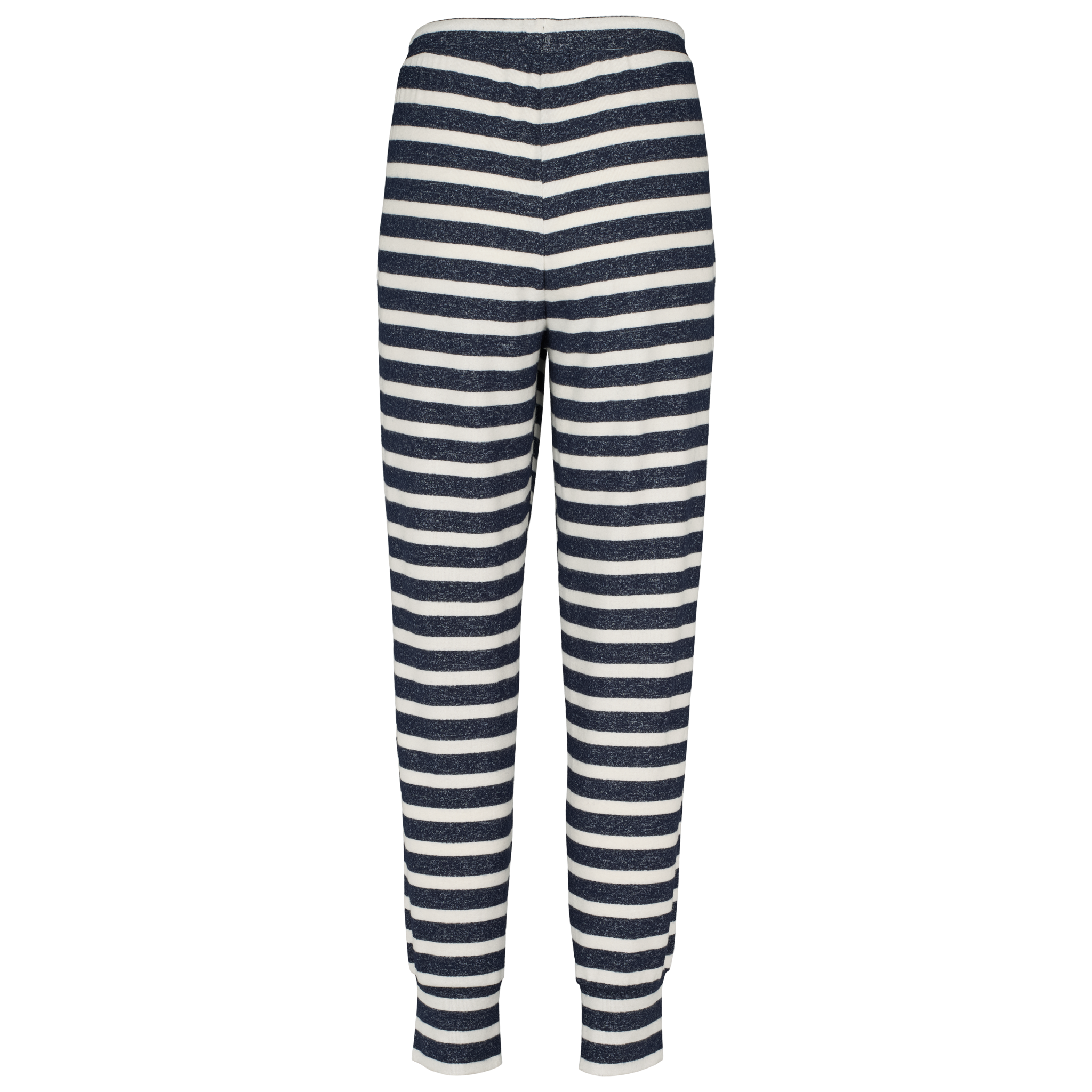 Cozy pants w rib - Navy melange