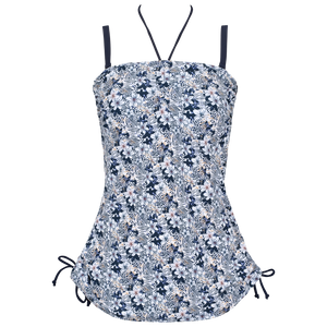 Milano blå tankini med blomster forside
