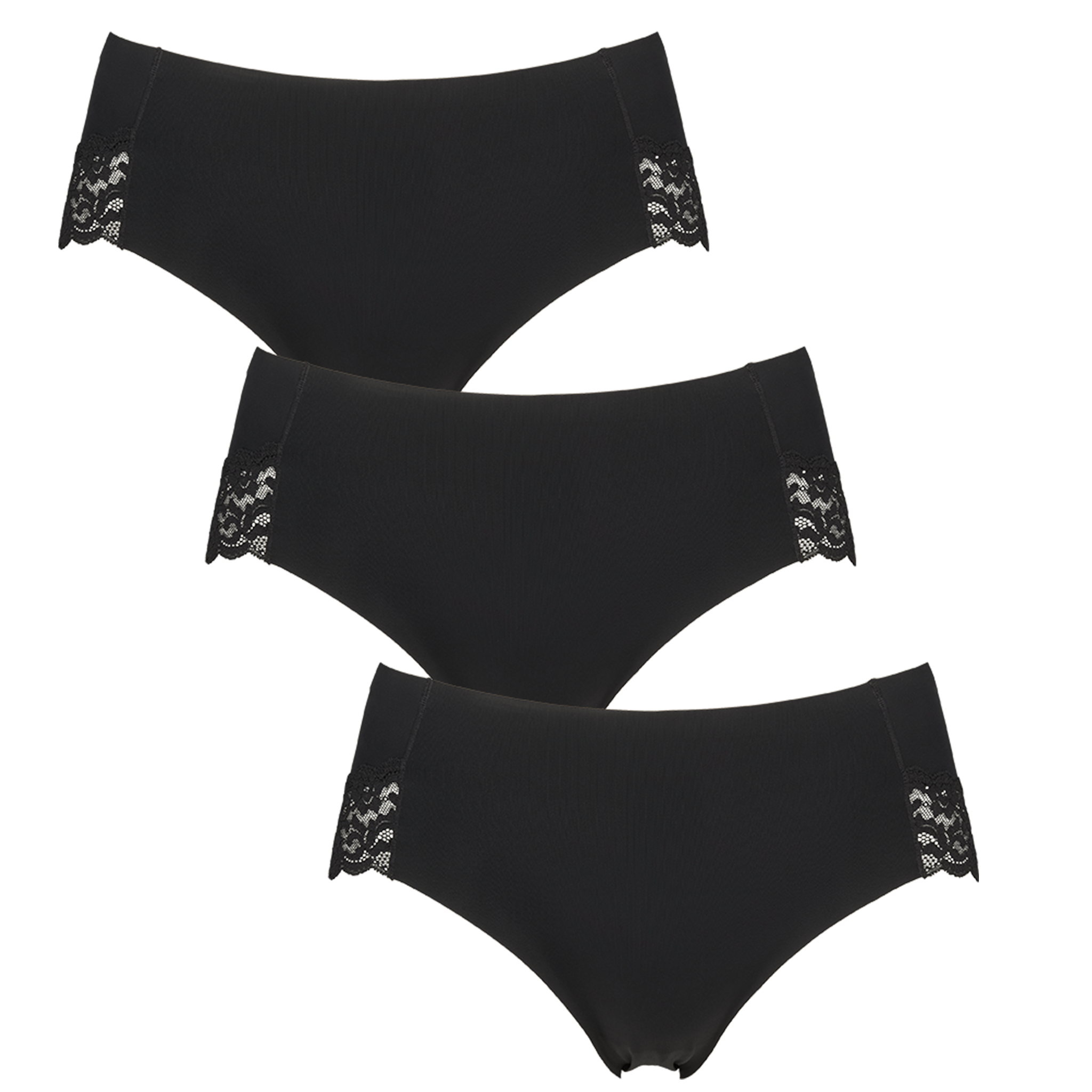 sorte seamless trusser med blonde