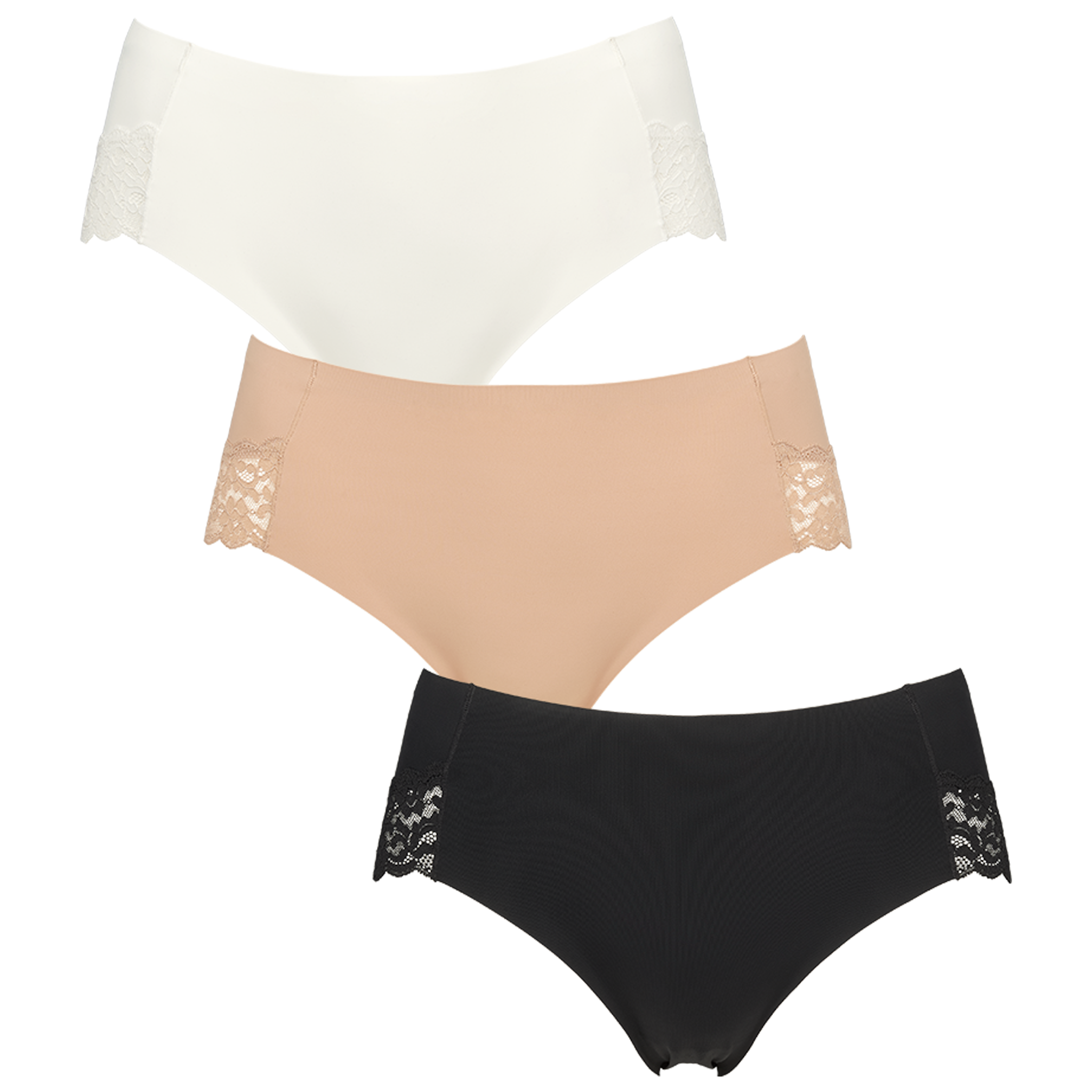 Seamless tai med blonde kant 