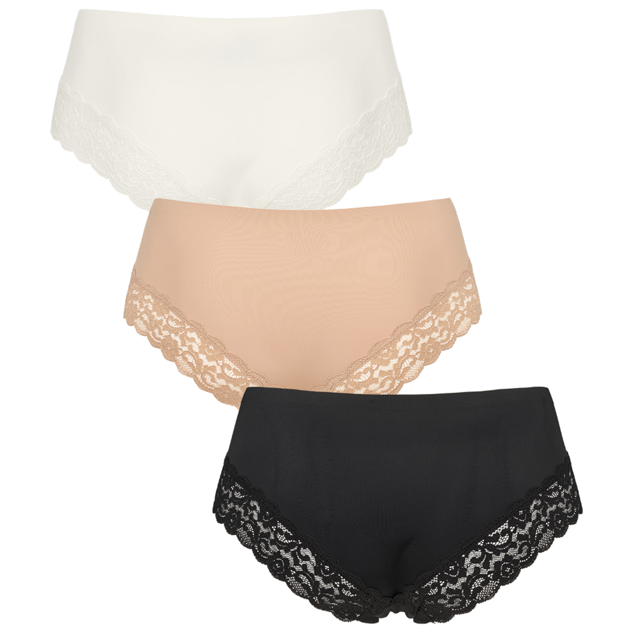 Seamless tai med blonde kant 