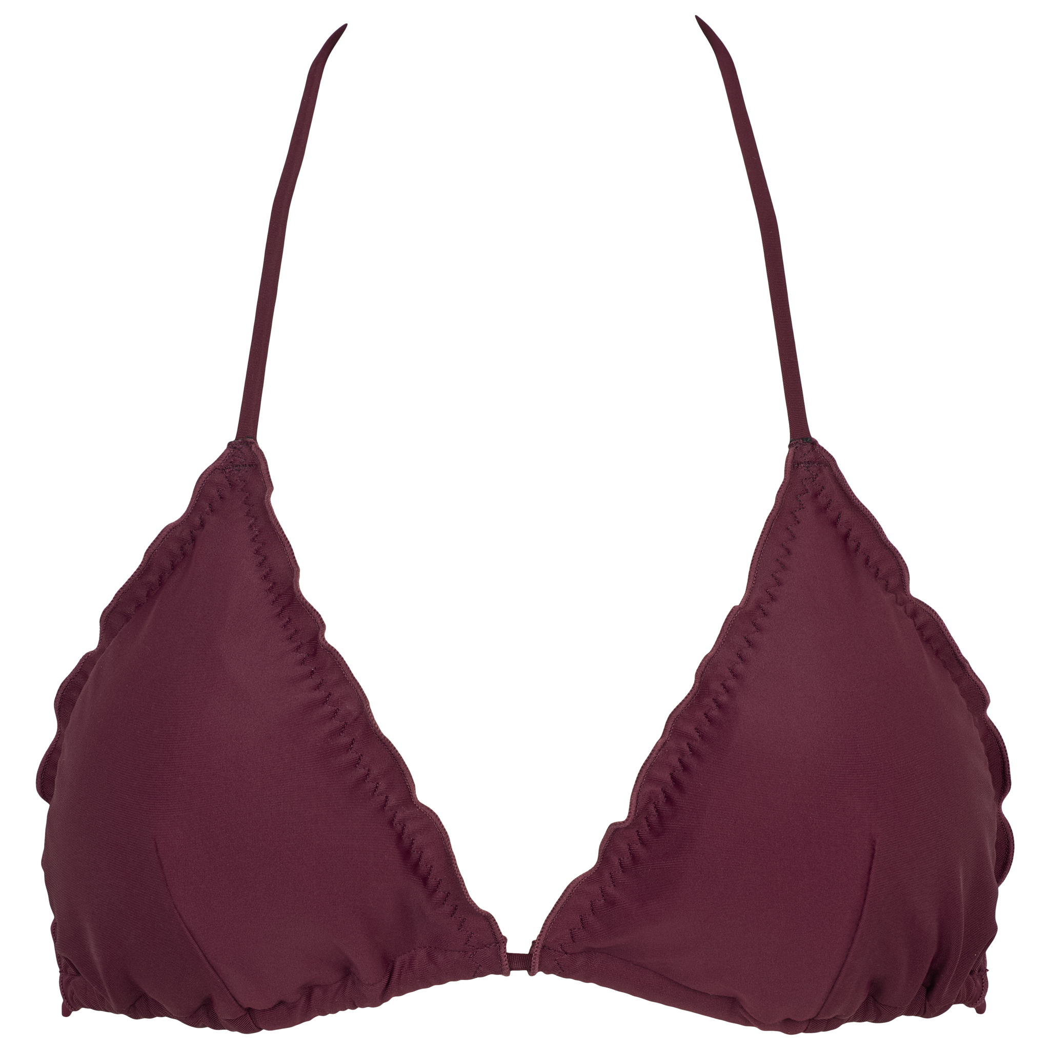 Bikini top i farven dark purple med bindebånd