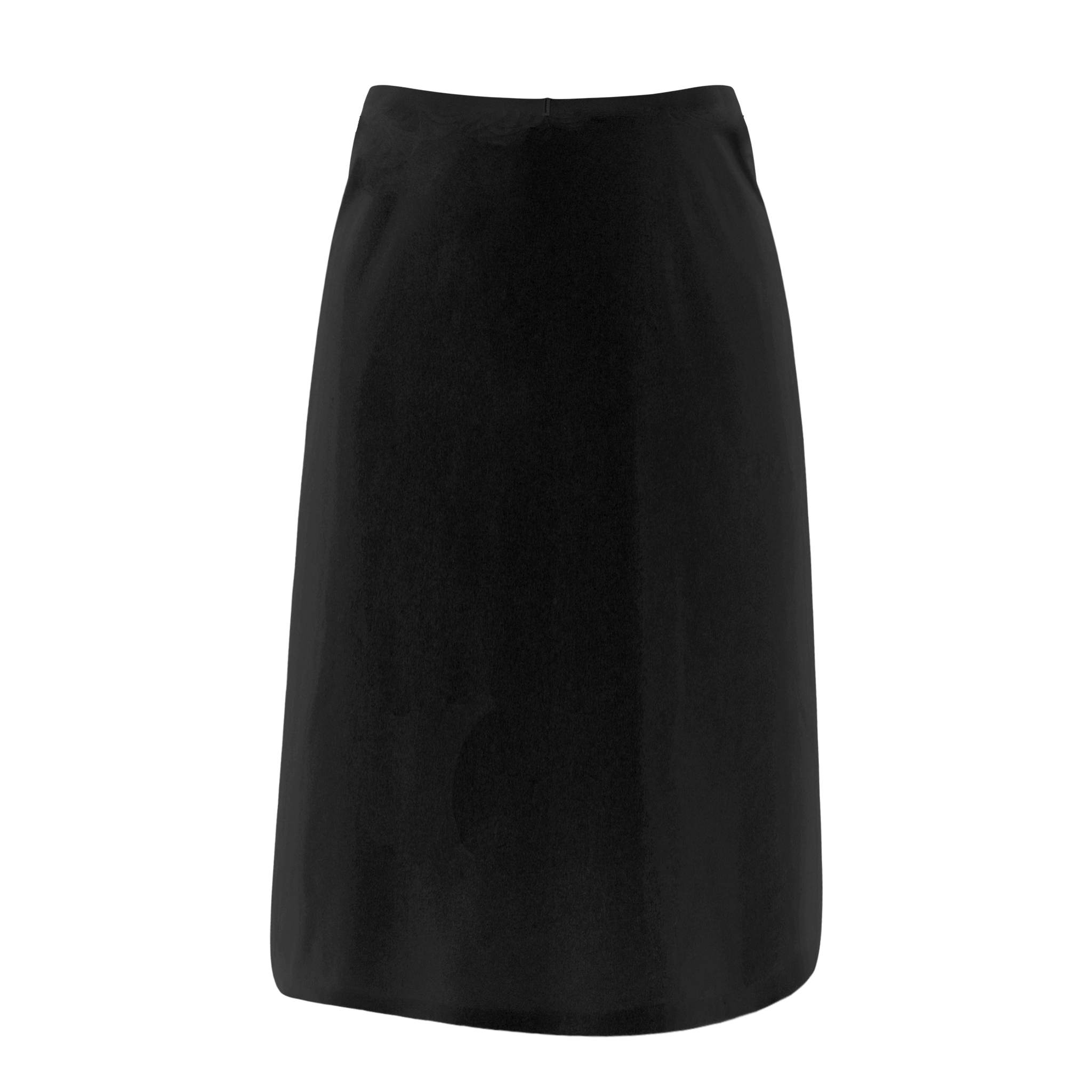 Sort nederdel i microfiber