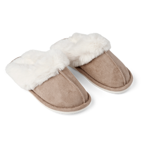 Fluffy slippers - Brown sand