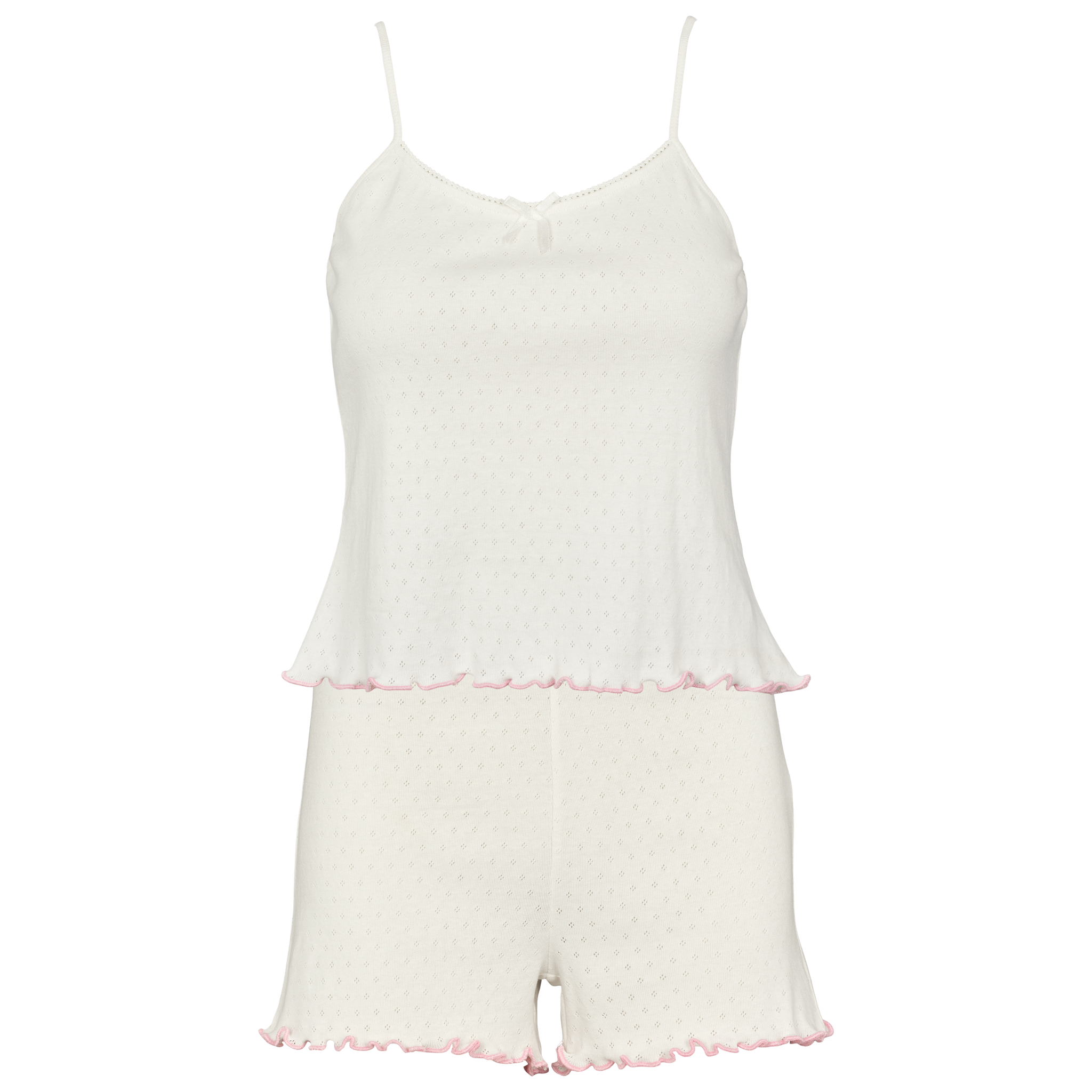 Pointelle sæt med shorts og top