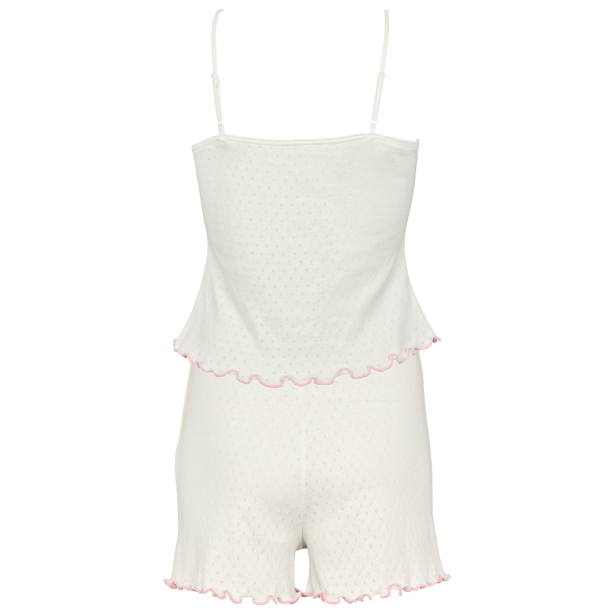 Pointelle sæt med shorts og top