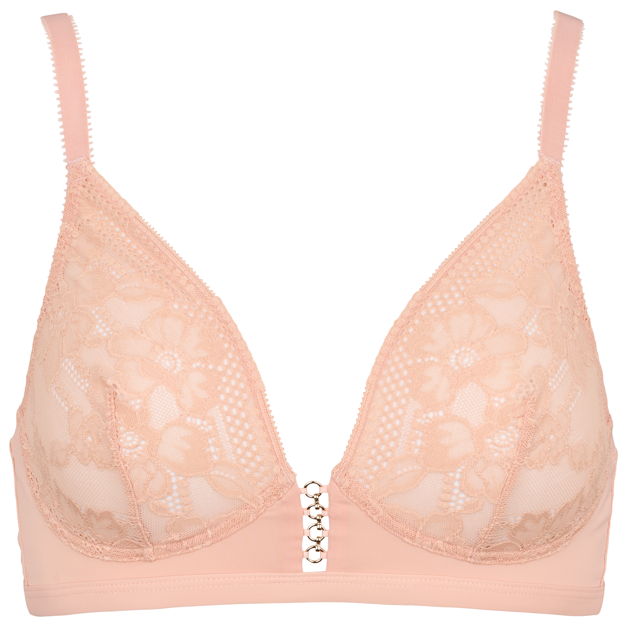 Kaya soft bra - Peach pearl. Blød blondebh uden skåle