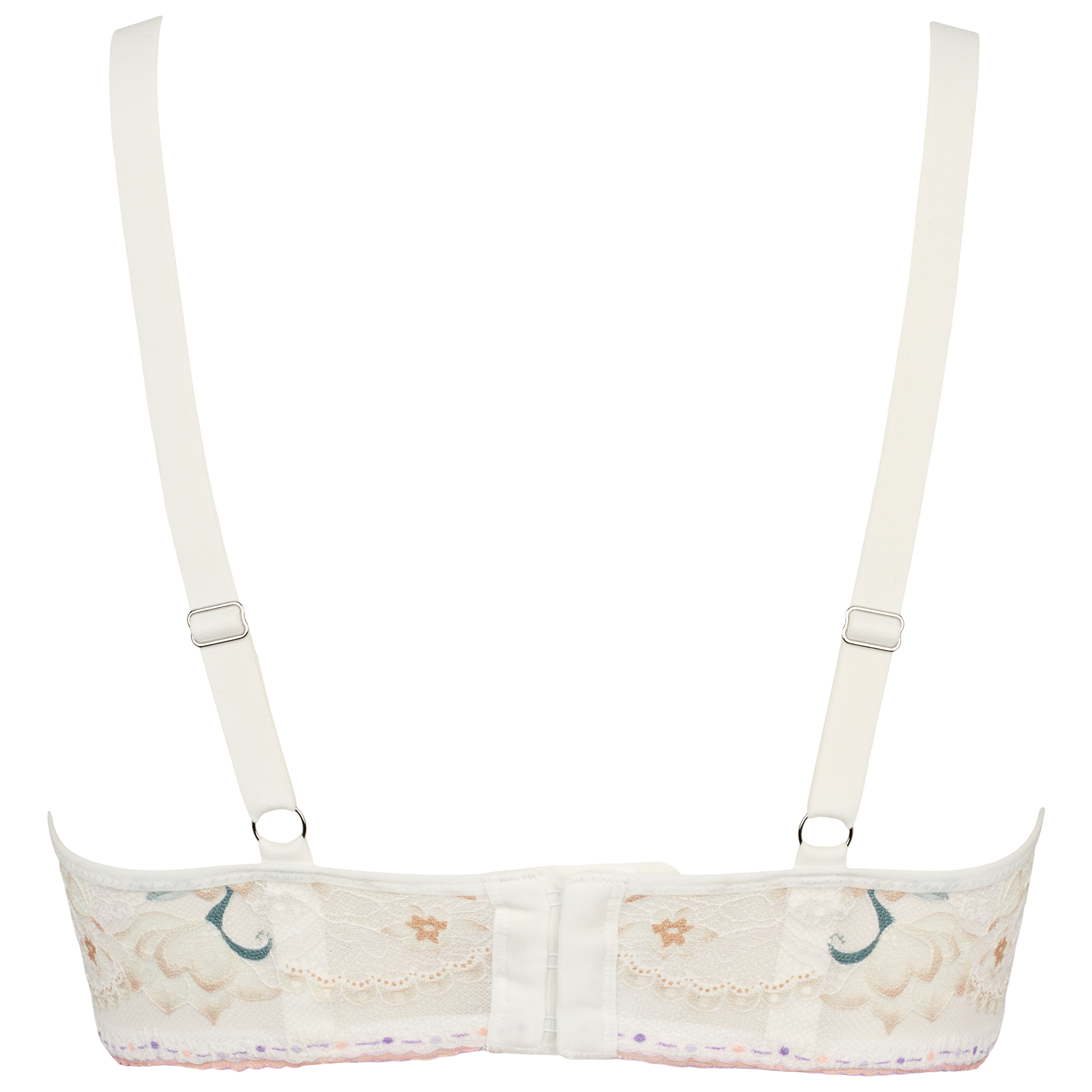 Milla bra fill - Ivory w rose: Elegant bh med bøjle og blomstermønster fra Missya.