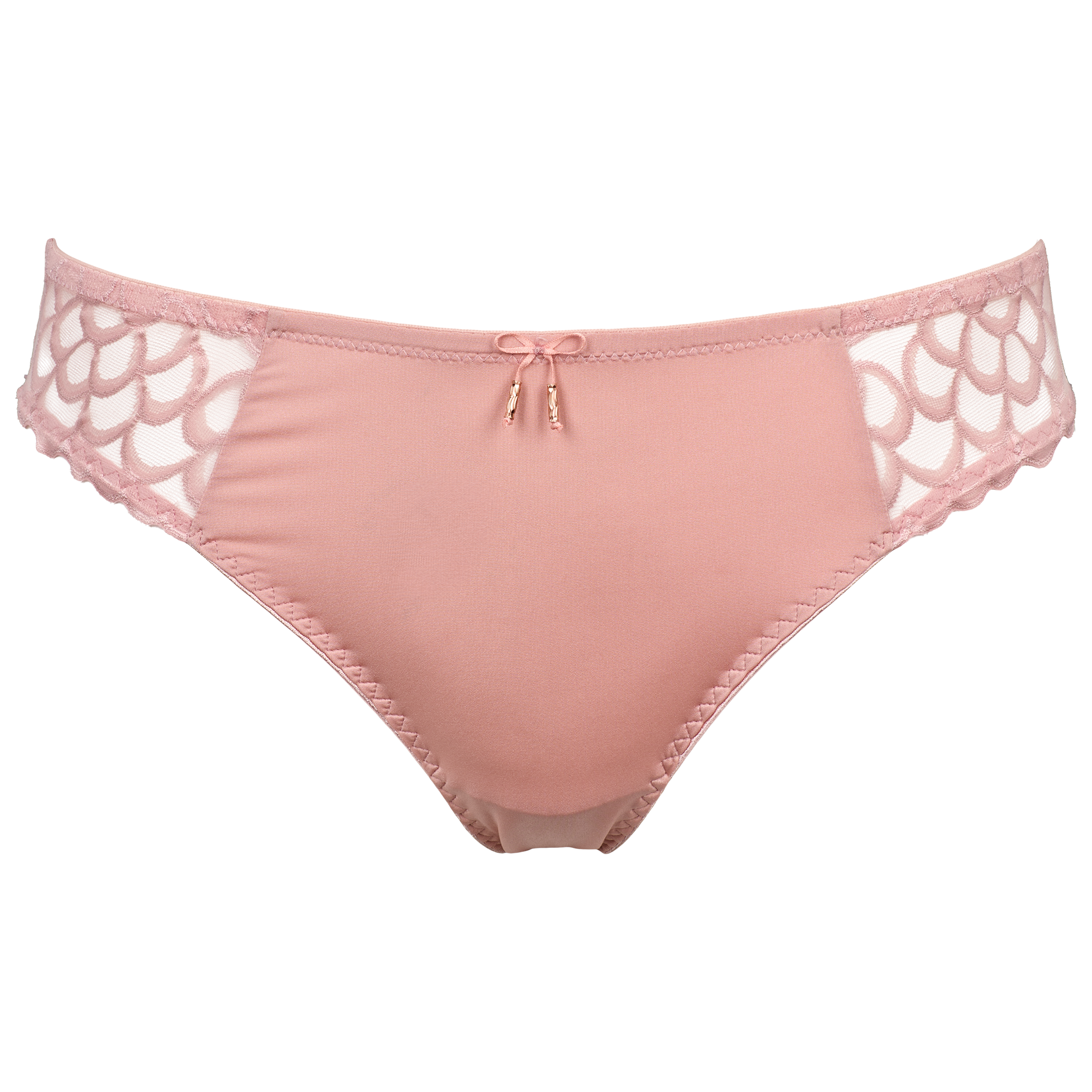 Brazilian trusse i rosa med blonde på siderne