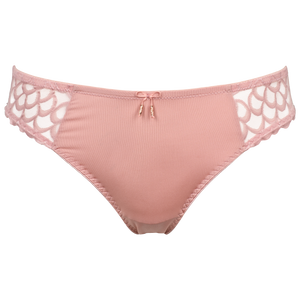 Brazilian trusse i rosa med blonde på siderne