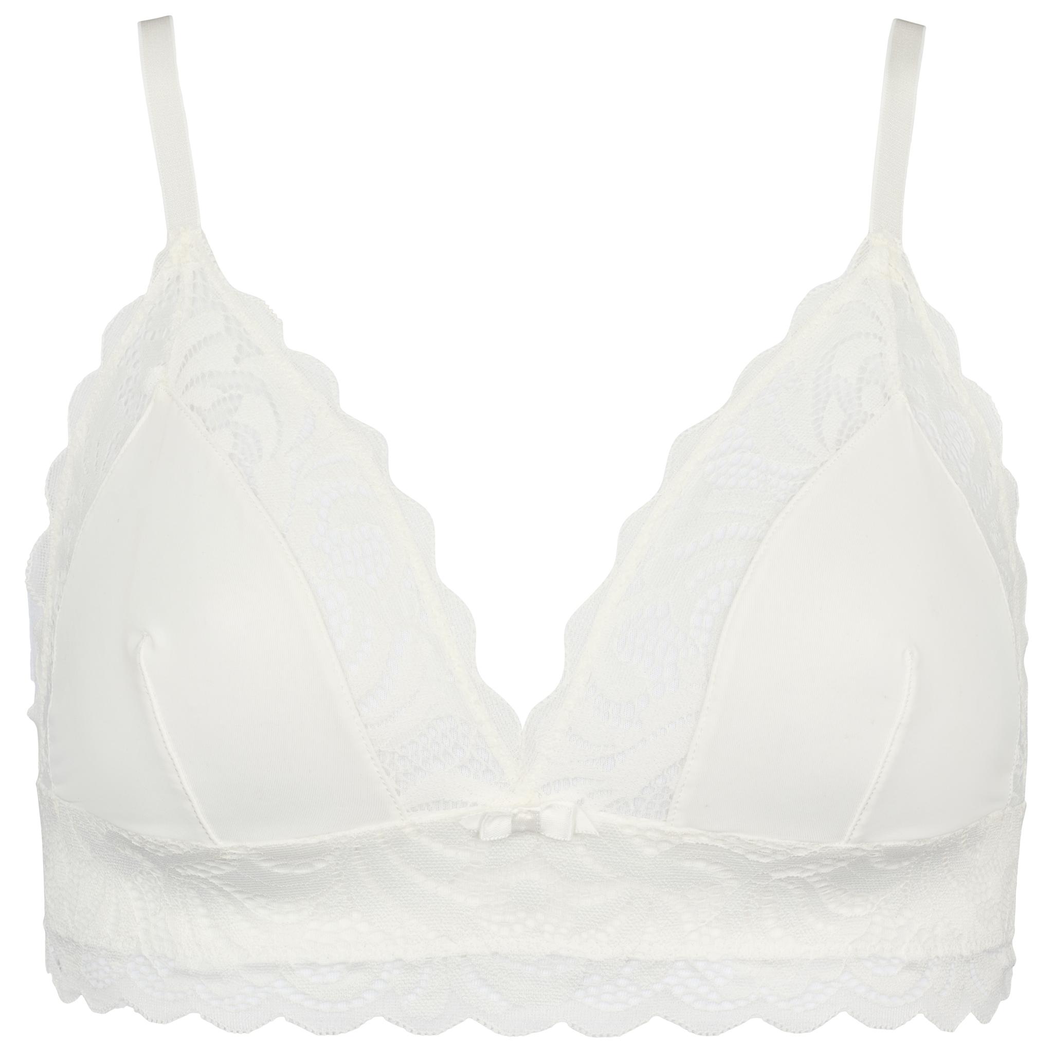 Bella bra top - Ivory, Missya bh med blonde og stropper.
