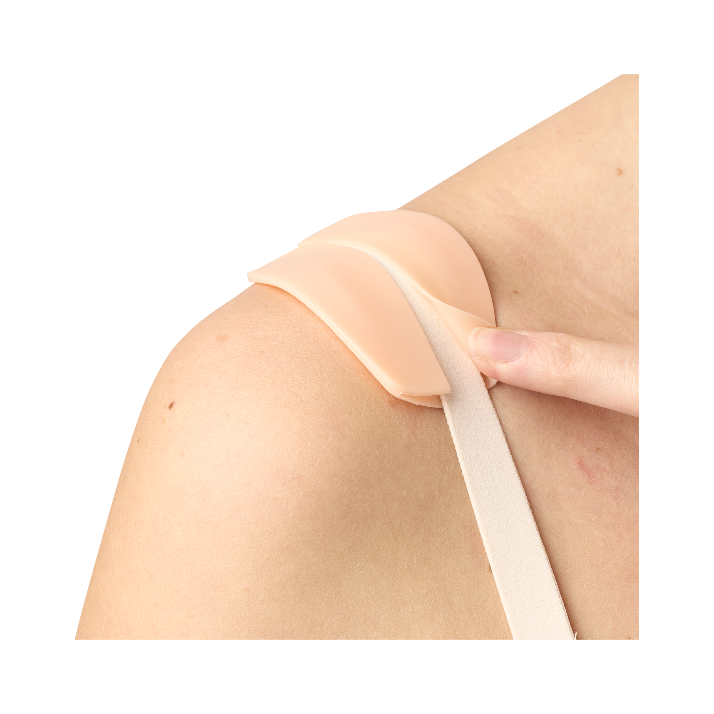 Shoulder support pad Nude i brug under bh-strop