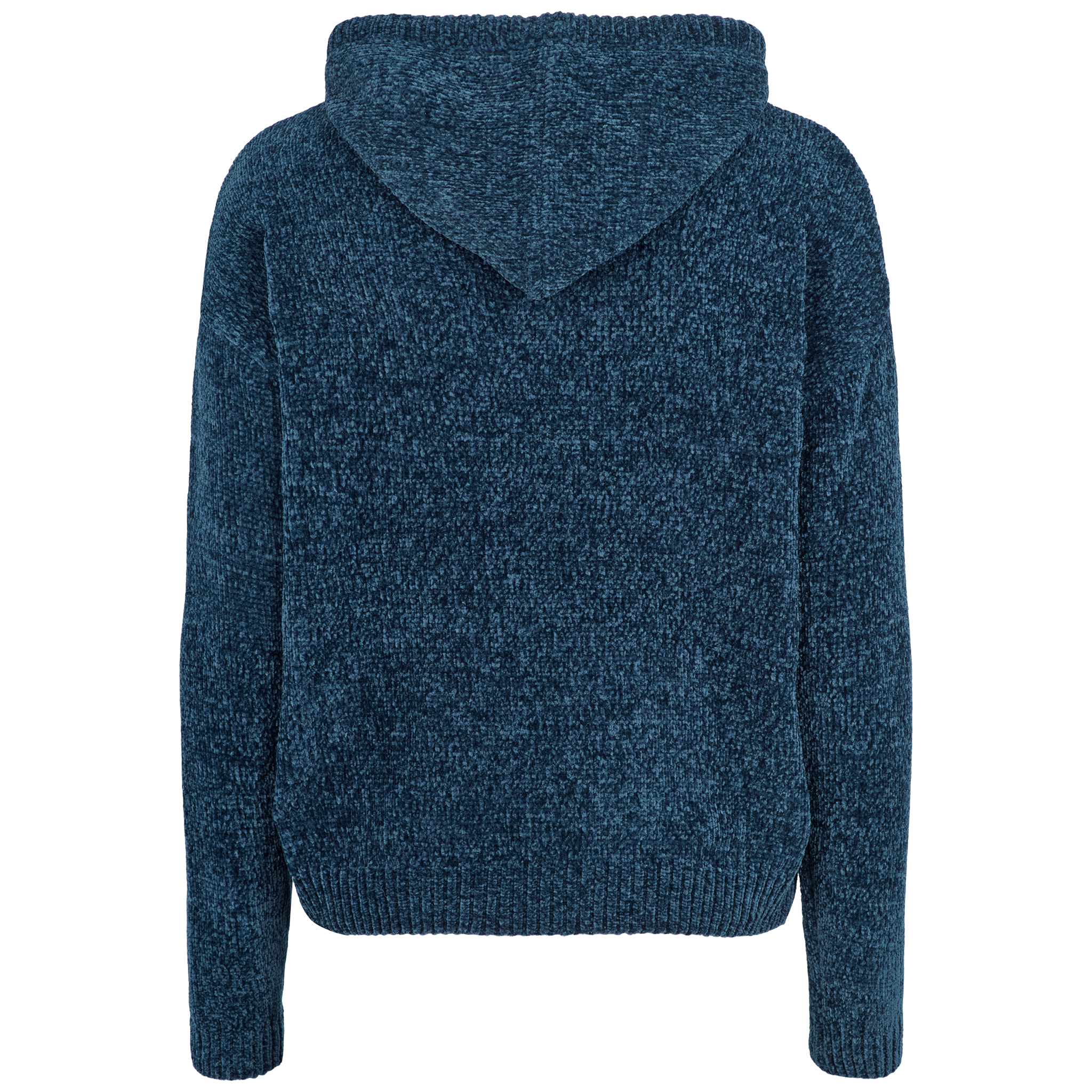 Mørkeblå hoodie med lomme foran