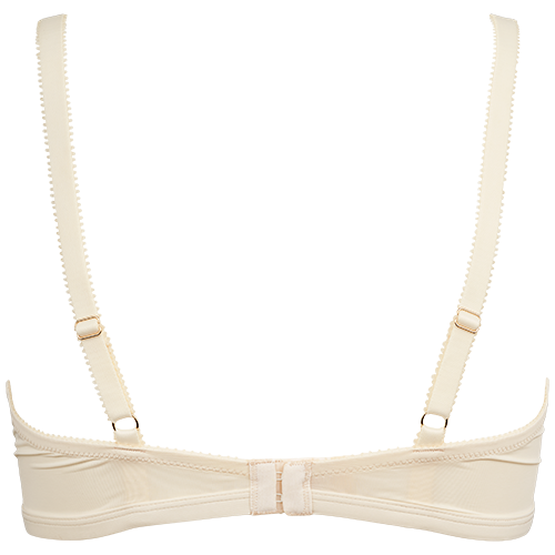 Vanijle farvet bh med blonde