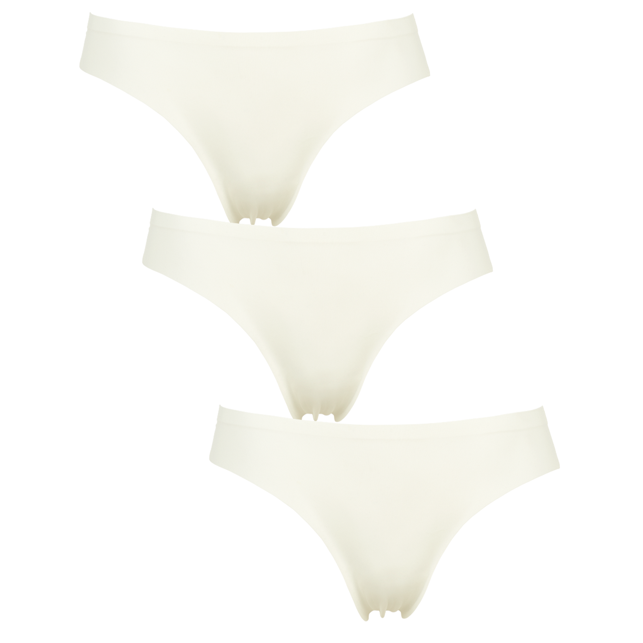 Seamless string 3-pak i ivory