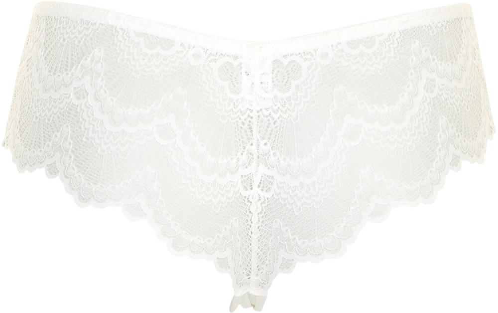 hvid string med blonde