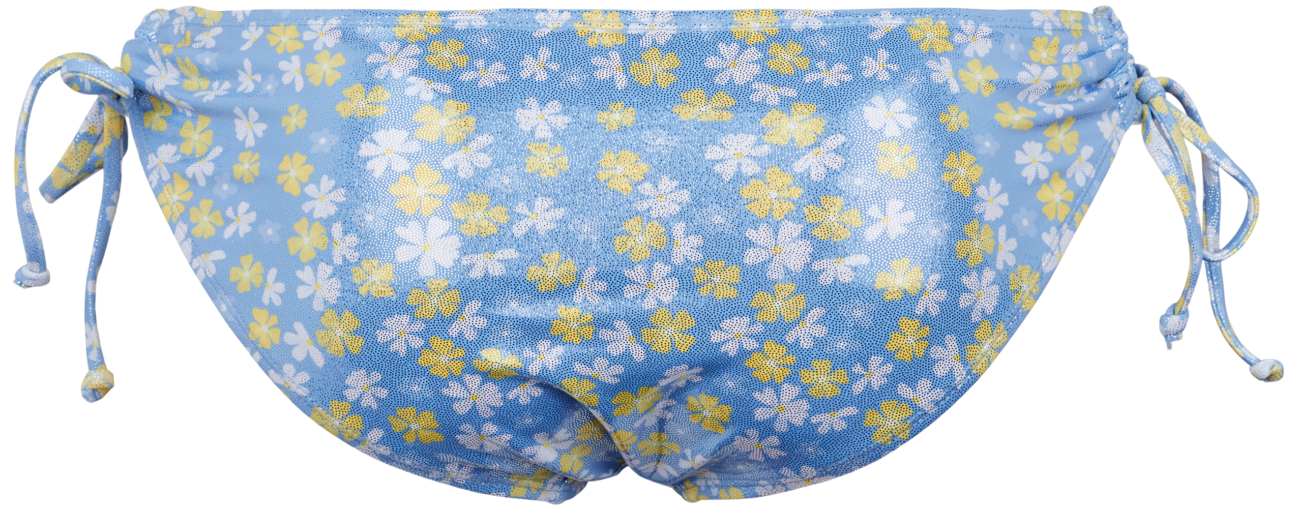 Lyseblå bikiniunderdel med blomster